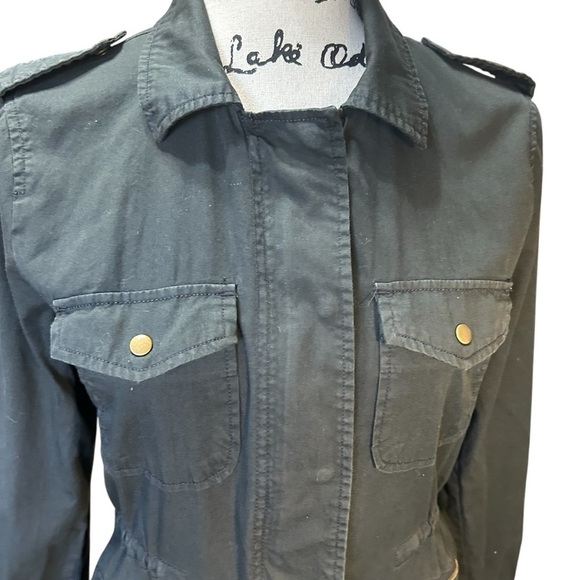 Lily Aldridge for Velvet Ruby Lightweight Utility Army Jacket Gray Size XS - Picture 4 of 14